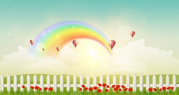 Gelincikli Bahçemden Gökkuşağı ve Balon Manzaram