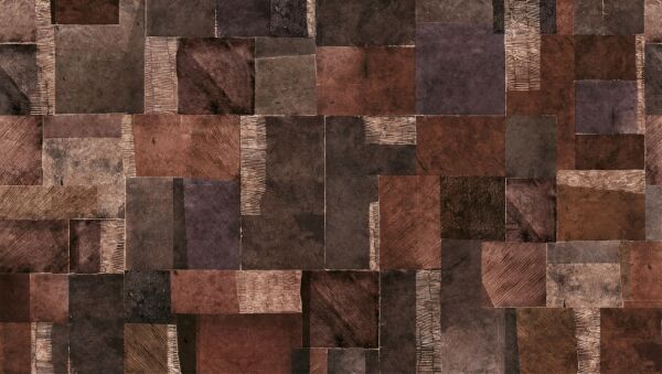 Tonlarla Oynayan ve Yıpranmış İzler Sunan Geometrik Desenli Duvar Kaplamaları