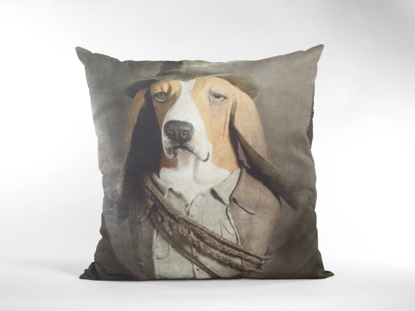 Şapkalı Köpek Dijital Yastık