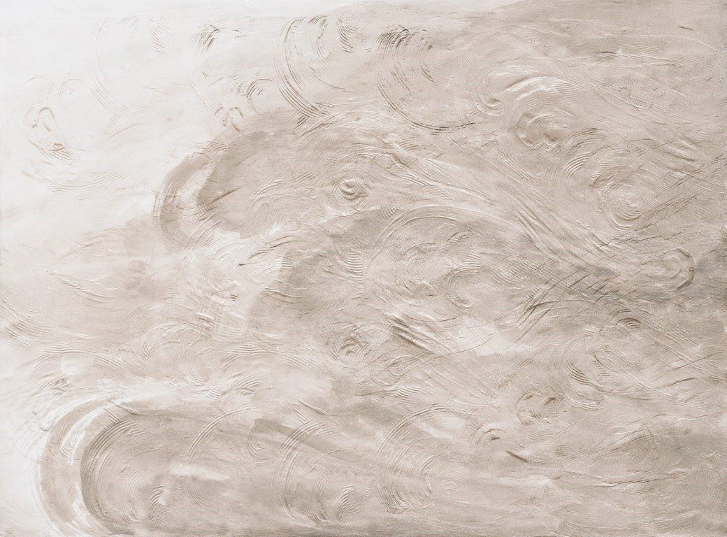 Üfleyen Nehir Doğal İpek Duvar Kaplaması - Bej