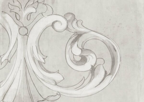 Fildişi Renk Dekorlu Tapınak Motifi Tekstil Tabanlı Duvar Kaplaması (Banyo ve Islak Zeminler) - Beyaz