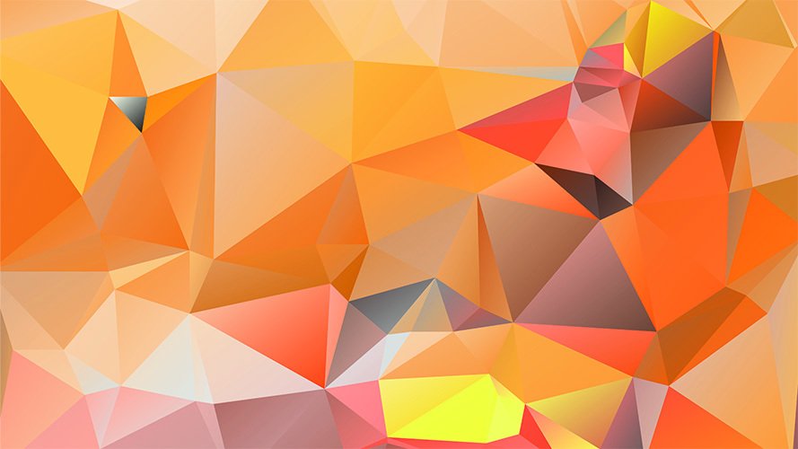 Canlı Ton Geometrik Desenler Turuncu Üçgen